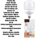 Kit 6 Lâmpadas Led Super Bulbo Alta Potência 50w black + decker