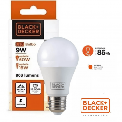 KIT 60 LAMPADAS LED BULBO 9W 6500K - BLACK + DECKER
