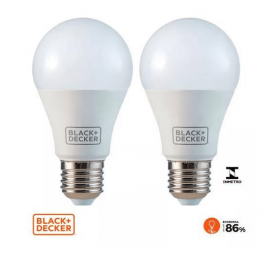 KIT 60 LAMPADAS LED BULBO 9W 6500K - BLACK + DECKER