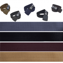 Kit 10 cintos largo masculino nylon fivela de plástico colorido