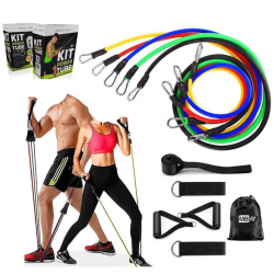 Kit Elástico Para Treino Exercícios Malhar Musculação Casa MBFIT