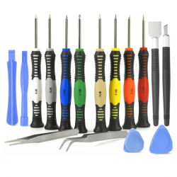 Kit Jogo Chaves Ferramenta para Manutenção Abrir Celular Tablet Iphone Android 16 Peças