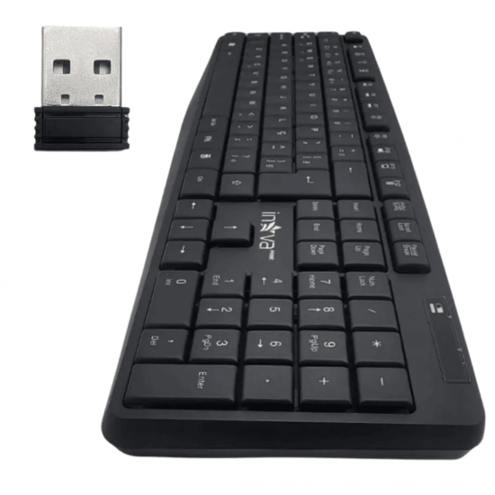 Kit Teclado E Mouse Sem Fio Wireless 2.4ghz