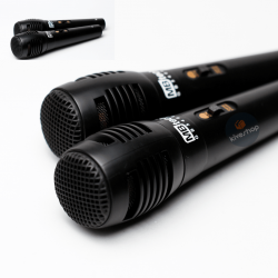 Kit Microfone Profissional Com 2 Unidades Com Fio Dinâmico