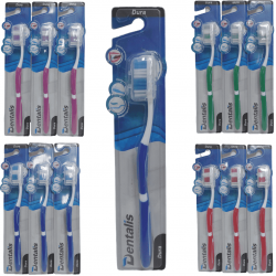 Kit Pacote Com 12 Escovas De Dente dental Dura Adulto Com Capa Protetora