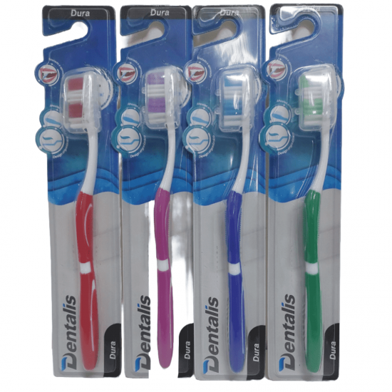 Kit Pacote Com 12 Escovas De Dente dental Dura Adulto Com Capa Protetora