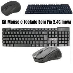 Kit Teclado E Mouse Sem Fio Wireless 2.4ghz