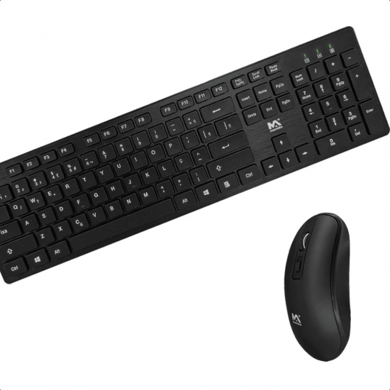 Kit Teclado E Mouse Sem Fio Wireless 2.4ghz