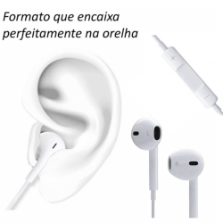 Fone de ouvido Branco P2 3.5mm Para Celular Alta Qualidade De Som inova