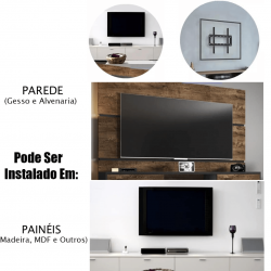 Suporte De Parede Fixo Trilho Tv Monitor De 26 Até 63
