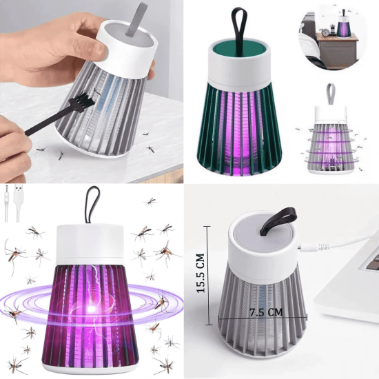 Luminária Led Mosquiteiro Lâmpada Elétrica Mata-Mosquitos Luz UV Armadilha Insetos Repelente