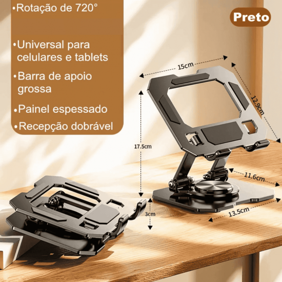 KV-754 SUPORTE DE MESA PARA TABLET, EM METAL COMUM