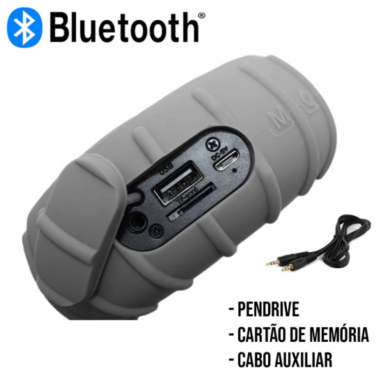 Caixa de Som Bluetooth USB Suporta Cartão Micro SD TF Resistente à Água