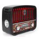 Rádio Retro Vintage Bluetooth Am Fm Usb Aux Sd Caixa de Som Recarregável Antena Analogico