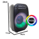 Caixa de Som Bluetooth Caixinha Som Portatil Potente com Excelentes Graves Luzes Radio Fm Usb Sd