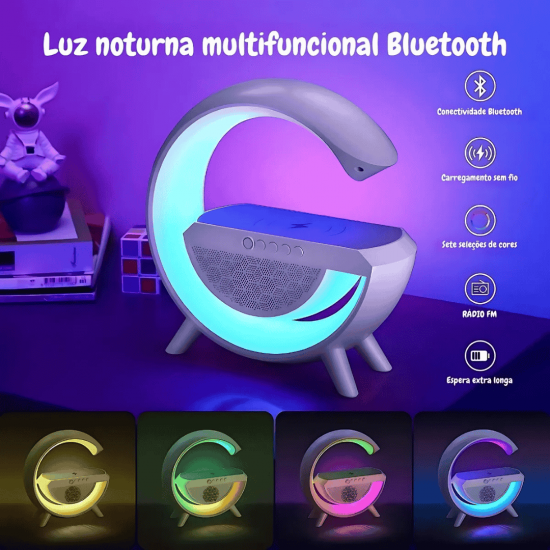 LAM-12180 RADIO FM COM MINI CAIXA DE SOM INTEGRADA, PORTATIL, ALTO-FALANTE DE LED, COM ENTRADA USB