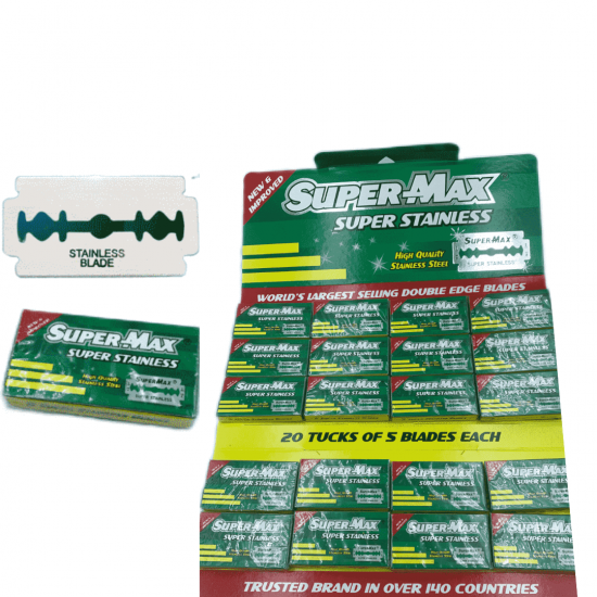Lâmina de Barbear Super Max Stainless com 1000 unidades