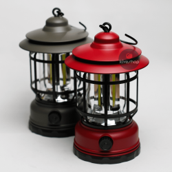 Lâmpada De Emergência Com LED Portátil Recarregável Lanterna Iluminacao Retrô Ajustável Para Acampamento/Ambiente