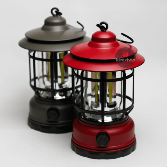 Lâmpada De Emergência Com LED Portátil Recarregável Lanterna Iluminacao Retrô Ajustável Para Acampamento/Ambiente