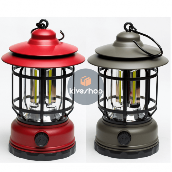 Lâmpada De Emergência Com LED Portátil Recarregável Lanterna Iluminacao Retrô Ajustável Para Acampamento/Ambiente