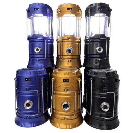 Lampião Carregador Solar Camping Led Lanterna Pesca