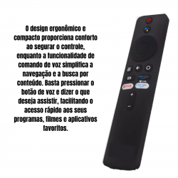 CONTROLE REMOTO XIAOMI COM COMANDO DE VOZ MI BOX S Mi Stick TV Mi Box 3 Mi Stick TV 4K