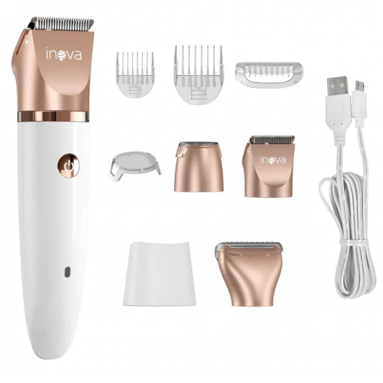 3 Em 1 Aparador de pelos Masculino e Feminino Máquina de cortar cabelo com À Prova D'Água e Base para Áreas Íntimas