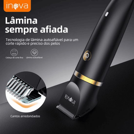 3 Em 1 Aparador de pelos Masculino e Feminino Máquina de cortar cabelo com À Prova D'Água e Base para Áreas Íntimas