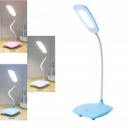 Luminária Mini Abajur de Mesa Dobrável Flexível Sem Fio Recarregável Led USB para Leitura