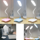 Luminária Mini Abajur de Mesa Dobrável Flexível Sem Fio Recarregável Led USB para Leitura