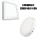 Luminária Painel Plafon Led 18W 22x22 Quadrado Redondo Embutir / Sobrepor 6500k / 3000K