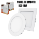 Luminária Painel Plafon Led 18W 22x22 Quadrado Redondo Embutir / Sobrepor 6500k / 3000K