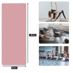 Tapete yoga fitness ginástica macio lavável 183cm x 61cm x 1cm espessura