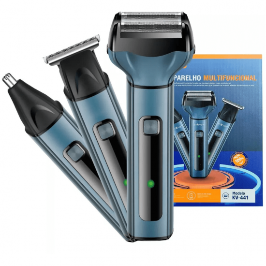 Maquina de barbear barbeador depilador de pelos aparador elétrico 3 em 1 cabelo nariz barba corpo masculino