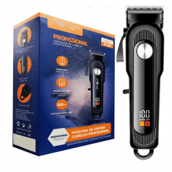 Máquina De Cortar Cabelo Para Barba Aparador Profissional Sem Fio Portátil