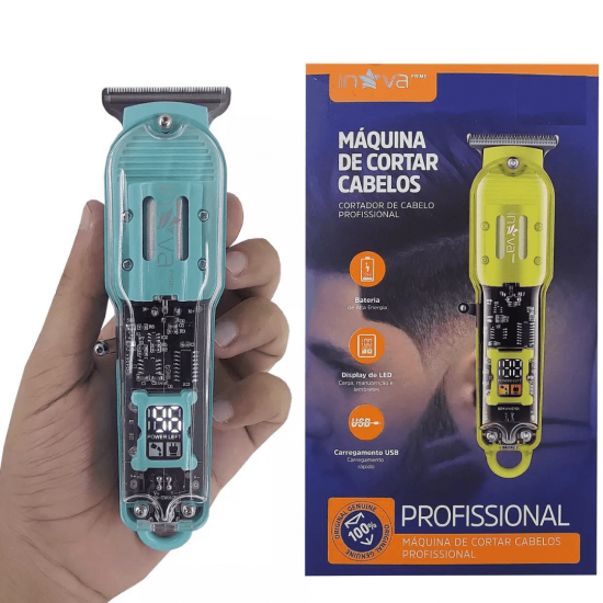 Máquina De Cortar Cabelo Sem Fio Profissional