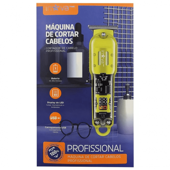 Máquina De Cortar Cabelo Sem Fio Profissional