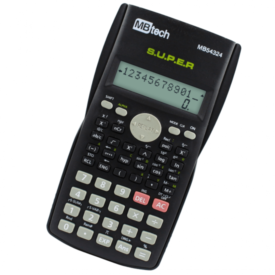 MB54324 CALCULADORA CIENTIFICA A PILHA 2 LINHAS 10+2 DIGITOS