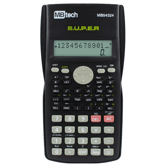 MB54324 CALCULADORA CIENTIFICA A PILHA 2 LINHAS 10+2 DIGITOS