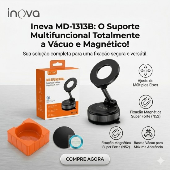 MD-13138 SUPORTE MAGNETICO PARA TELEFONE, DE METAL COMUM, MARCA: INOVA