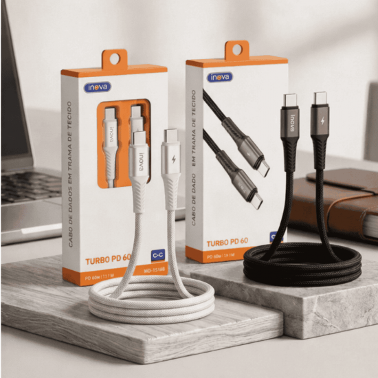 MD-13168 TC CABO DE DADOS USB-C INOVA USB-C 1M 5V