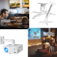SUPORTE PROJETOR TETO MINI LED DATASHOW
