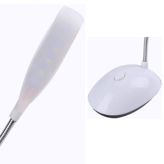 Mini Luminária Portátil De Mesa Ajustavél Para Leitura 360°