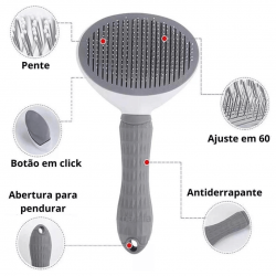 Escova Removedora Tira Pelos Dos Pets Cães E Gatos