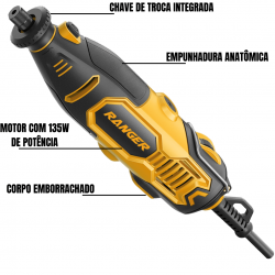 MICRO RETIFICA 135W 40 PCS COM MALETA 127V