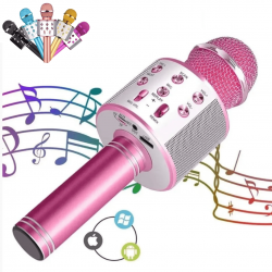 Microfone Infantil de Karaoke Microfone de Brinquedo Sem Fio Bluetooth