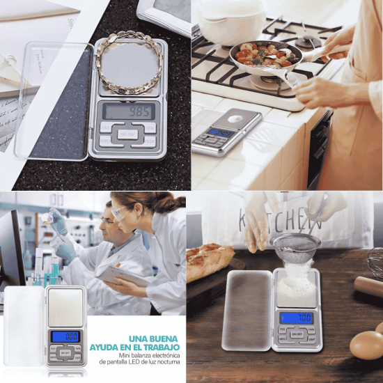 Mini balança digital de precisão de 0.1 a 500gr para joias ouro farmácia