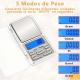 Mini balança digital de precisão de 0.1 a 500gr para joias ouro farmácia