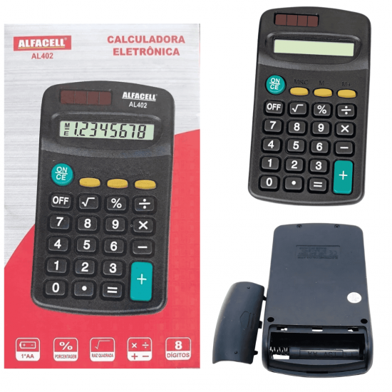Mini Calculadora Eletrônica De Bolso 08 Dígitos