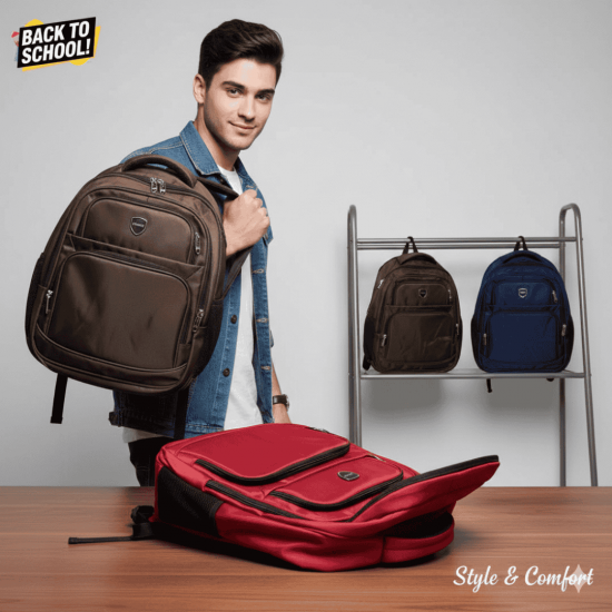 Mochila Escolar Resistente Bem Espaçosa Faculdade Trabalho Viagem